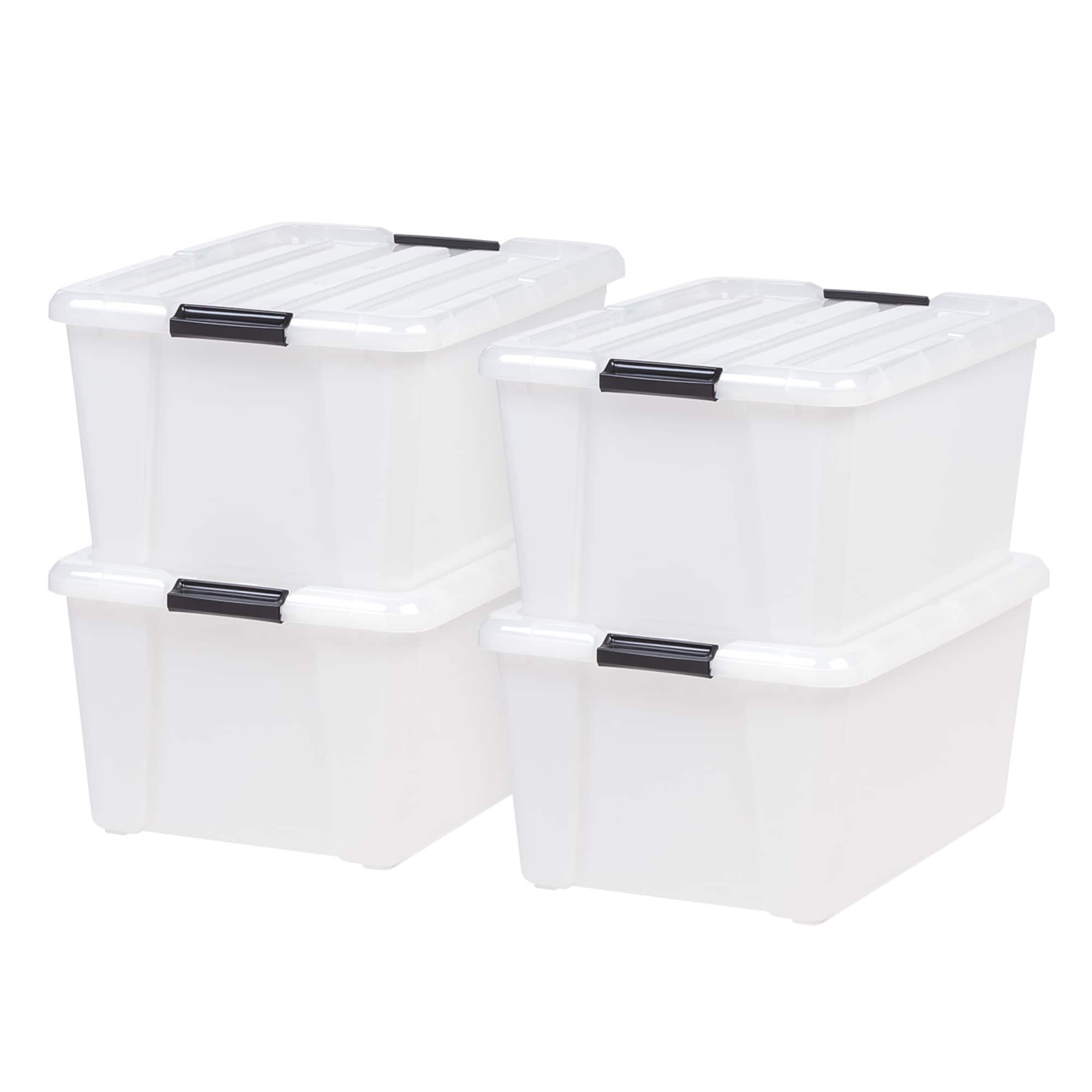 IRIS® 45qt. Clear Latching Storage Boxes, 4ct.